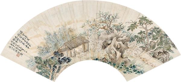  庚申（1920）年作 溪堂清夏 镜心 设色纸本