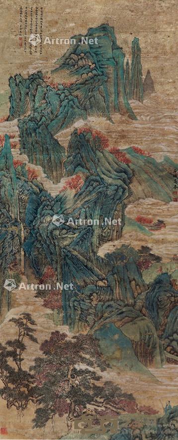  山水 立轴 纸本 168×68cm