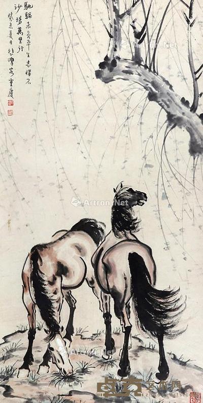 马 立轴 纸本 121×62cm
