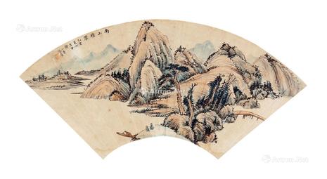  山水 扇片 纸本