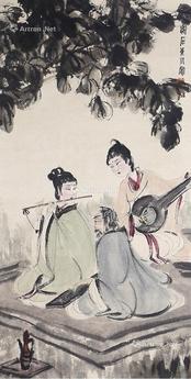  仕女 立轴 纸本