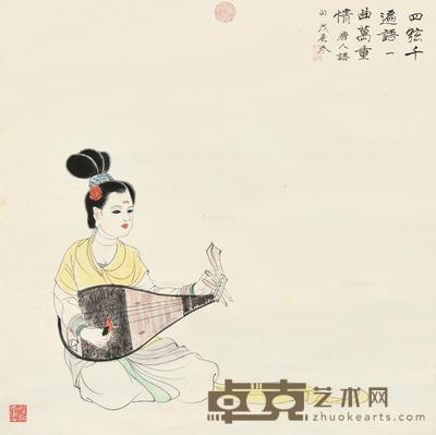  四弦曲万重 镜片 设色纸本 65×65cm