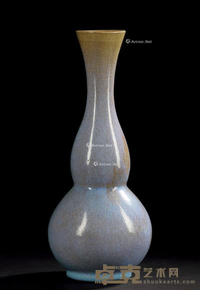  清 钧窑葫芦瓶 高28cm