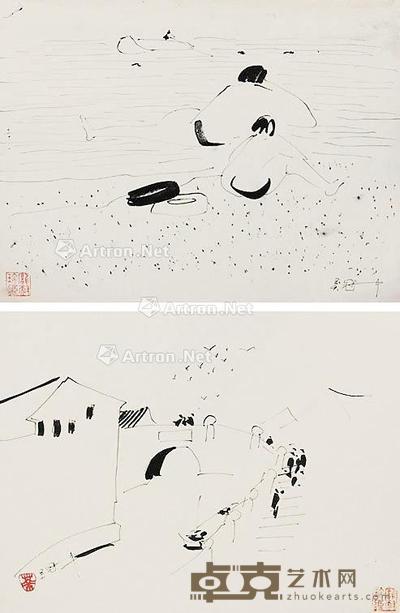  风景 镜片 纸本 尺寸不一