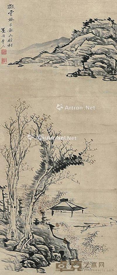 山水 立轴 纸本 100×42cm