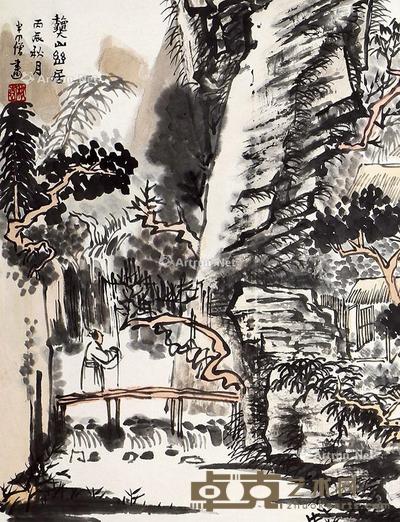  山水 立轴 纸本 45×35cm