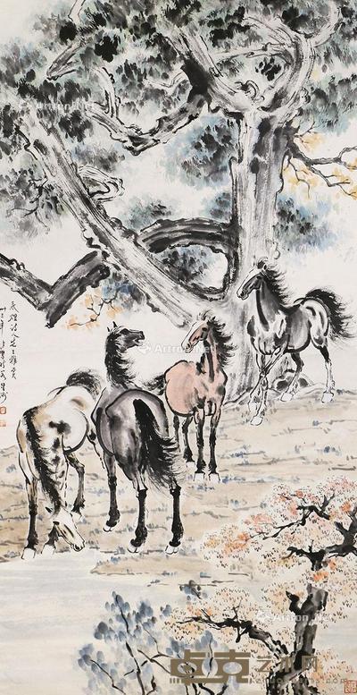 马 立轴 纸本 174×90cm