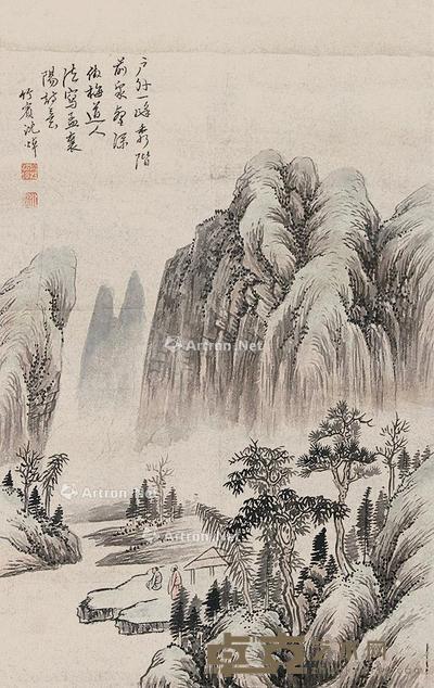 山水 立轴 纸本 63×40cm