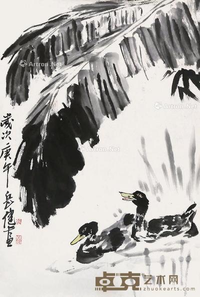  花鸟 镜片 纸本 62×41cm