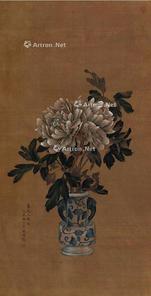  花卉 立轴 绢本