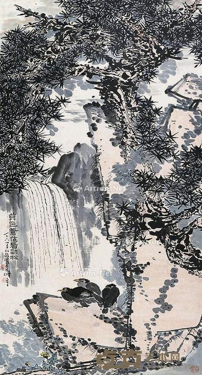 山水 立轴 纸本 161×85cm