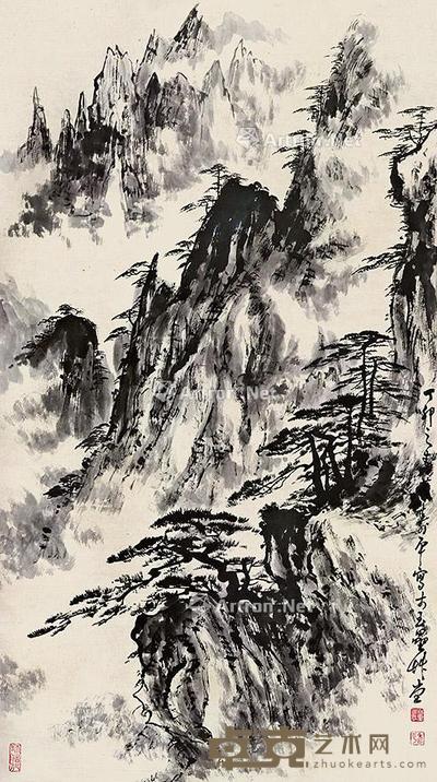 山水 立轴 纸本 117×67cm