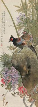  花鸟 立轴 绢本