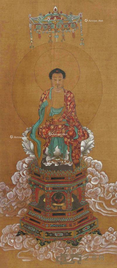  佛 立轴 绢本 94×41cm
