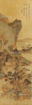  青绿山水 立轴 纸本