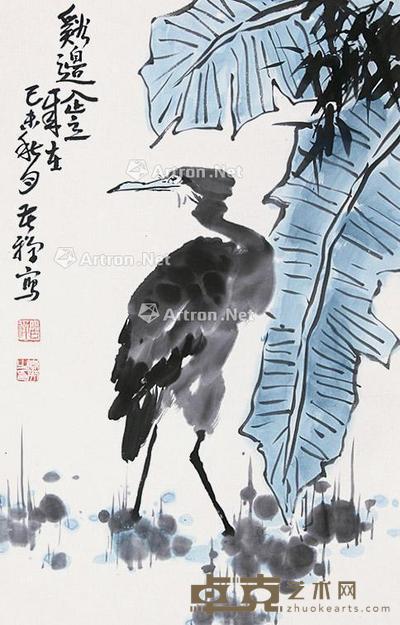  花鸟 立轴 纸本 68×43cm