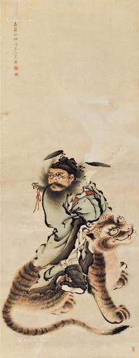 钟馗 立轴 设色纸本