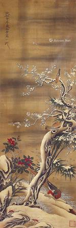  花鸟 立轴 绢本