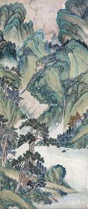  山水 立轴 绢本