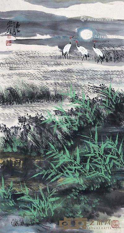 野溪 镜片 纸本 99×51cm