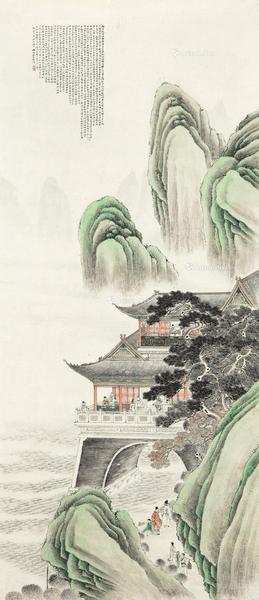  滕王阁 立轴 纸本