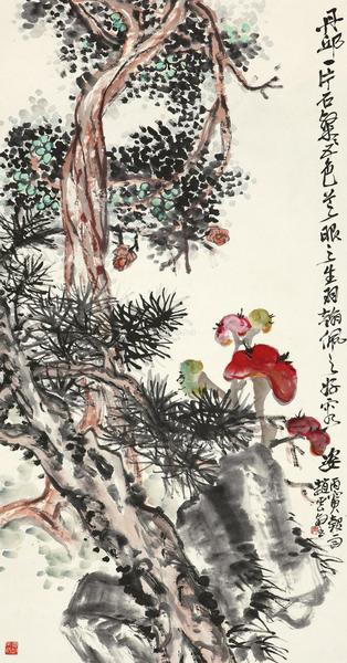  百龄松寿 立轴 纸本