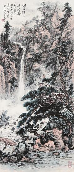  山水 镜心 设色纸本