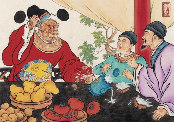 西游记图 纸本