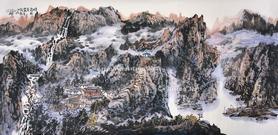  晴霞秋更浓 镜片 纸本