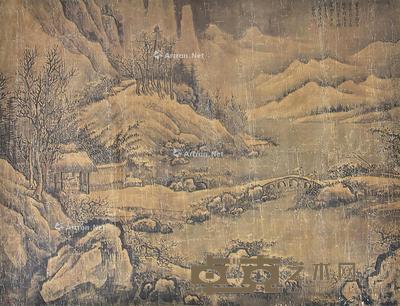 访友图 镜片 绢本 64×83cm