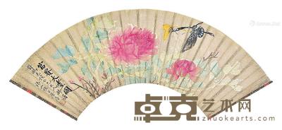 富贵大耋图 镜片 泥金 14×49cm
