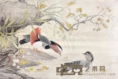 情系水云间 镜框 纸本 38×58cm