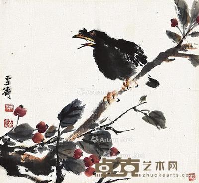 咏春 镜框 纸本 22×24cm