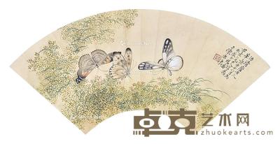 蝶恋花 扇面 纸本 18×46cm
