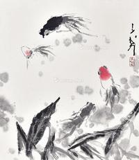 金鱼 立轴 纸本