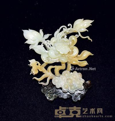 玉莲花 长15cm;宽14cm;重251.5g