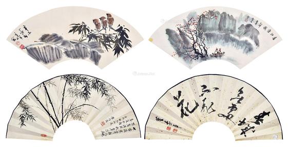 山水 花卉 书法 镜片 纸本