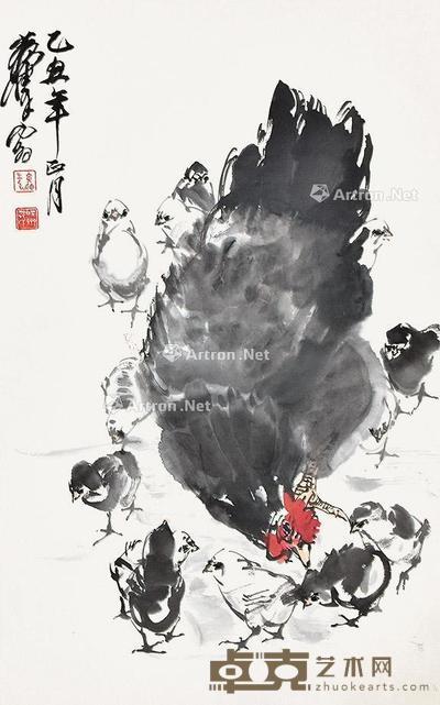 母子图 立轴 纸本 70×45cm