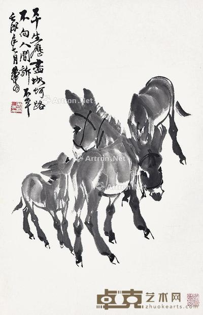 驴 立轴 纸本 68×45cm