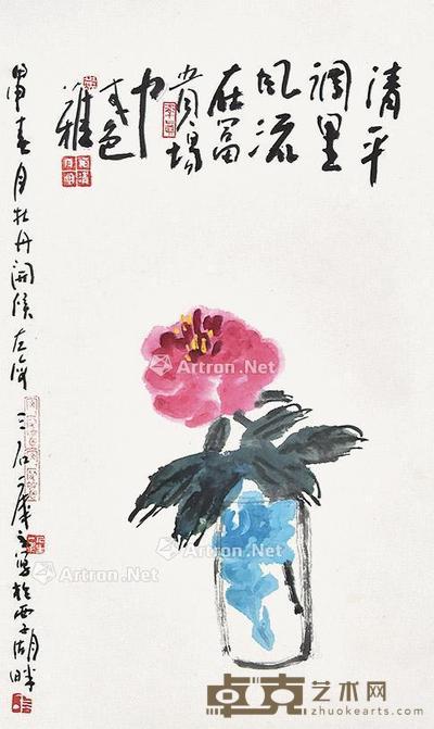 花卉 立轴 纸本 68×45cm