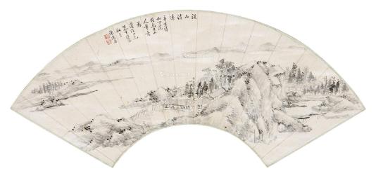 辛亥（1851年）作 溪山清远 立轴 水墨纸本