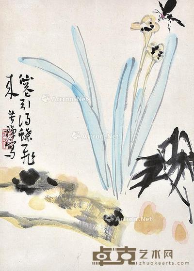 水仙 立轴 纸本 55×39cm