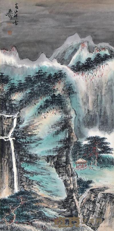 山水 立轴 纸本 77×37cm