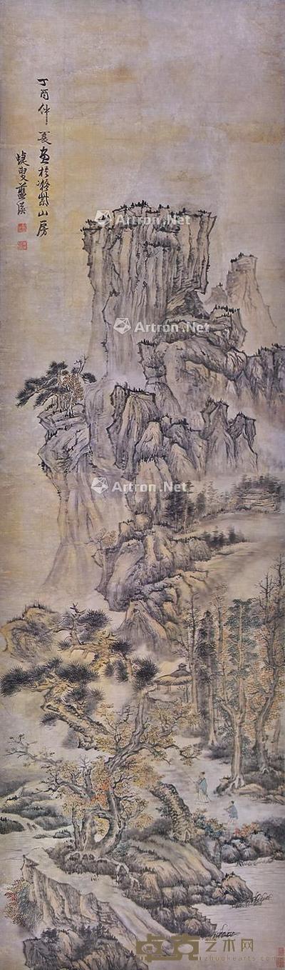 松山悟道图 立轴 纸本 239×69cm