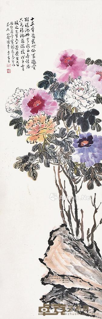 富贵图 立轴 纸本 102×34cm