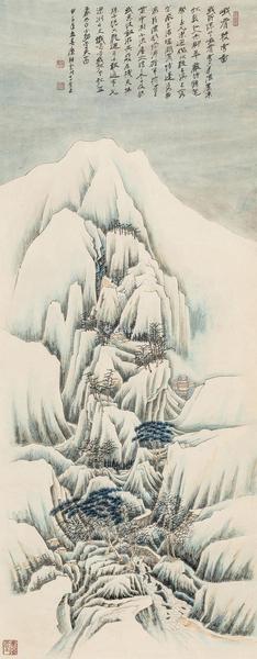  甲子（1984年）作 峨嵋积雪 立轴 纸本