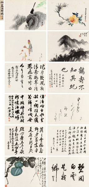  丁卯（1927年）、壬戌（1922年）、1923年作 仙盏满醉册 册页 纸本