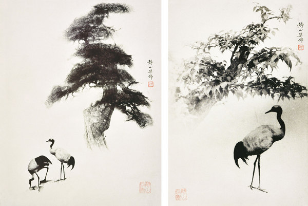  “仙鹤”摄影作品 纸本