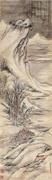  千峰笋石 立轴 设色纸本