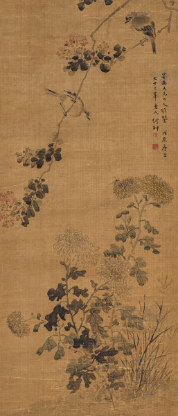  戊辰（1868年）作 秋韵图 立轴 绢本